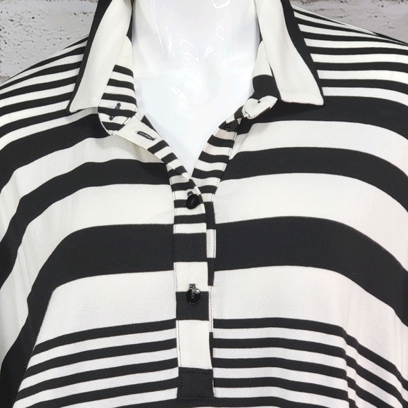 Alembika Oversized Boxy Top Blk/Wht Size: Medium - Picture 4 of 5
